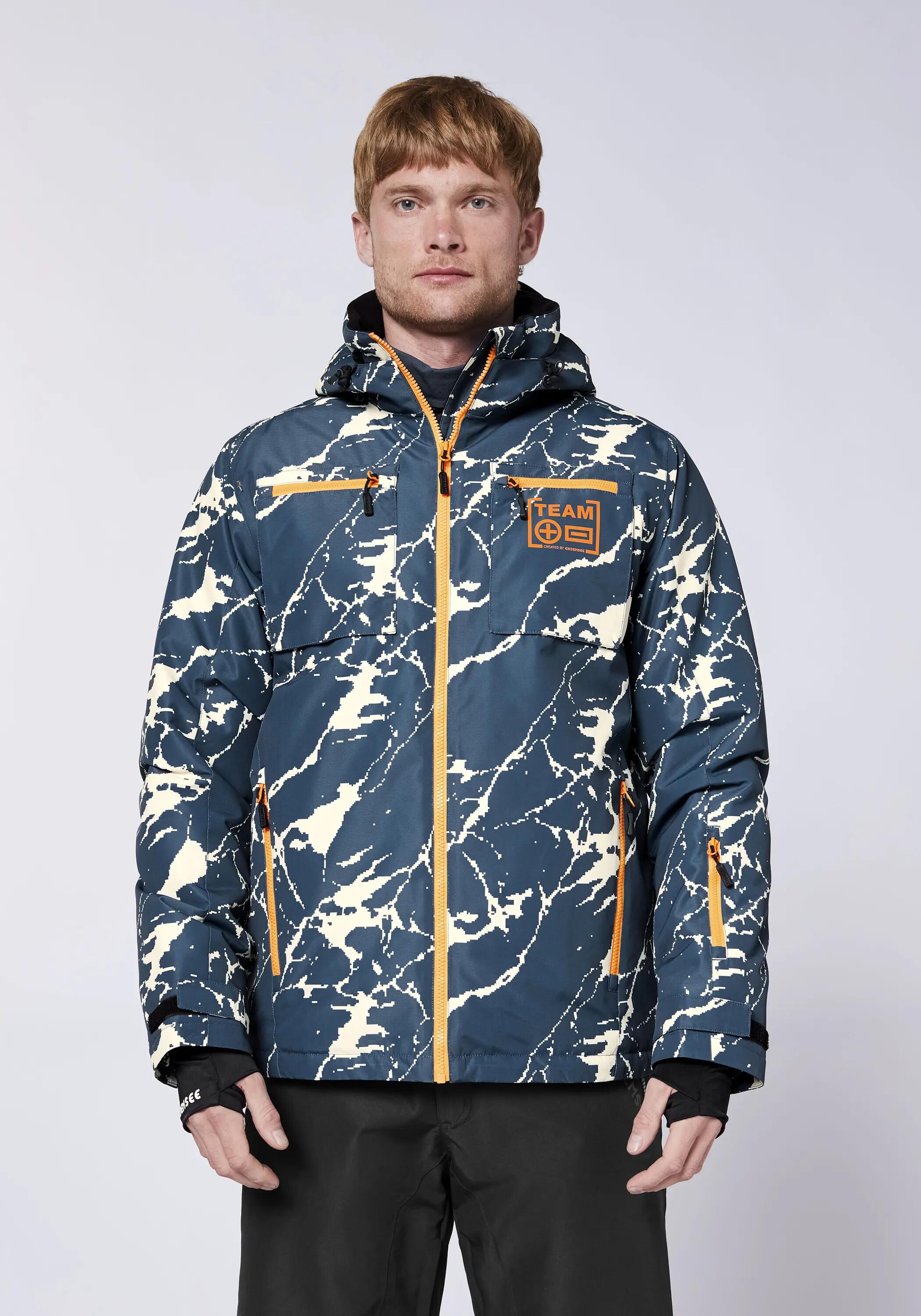 Skijacke mit Berglandschaft-Print 3/7