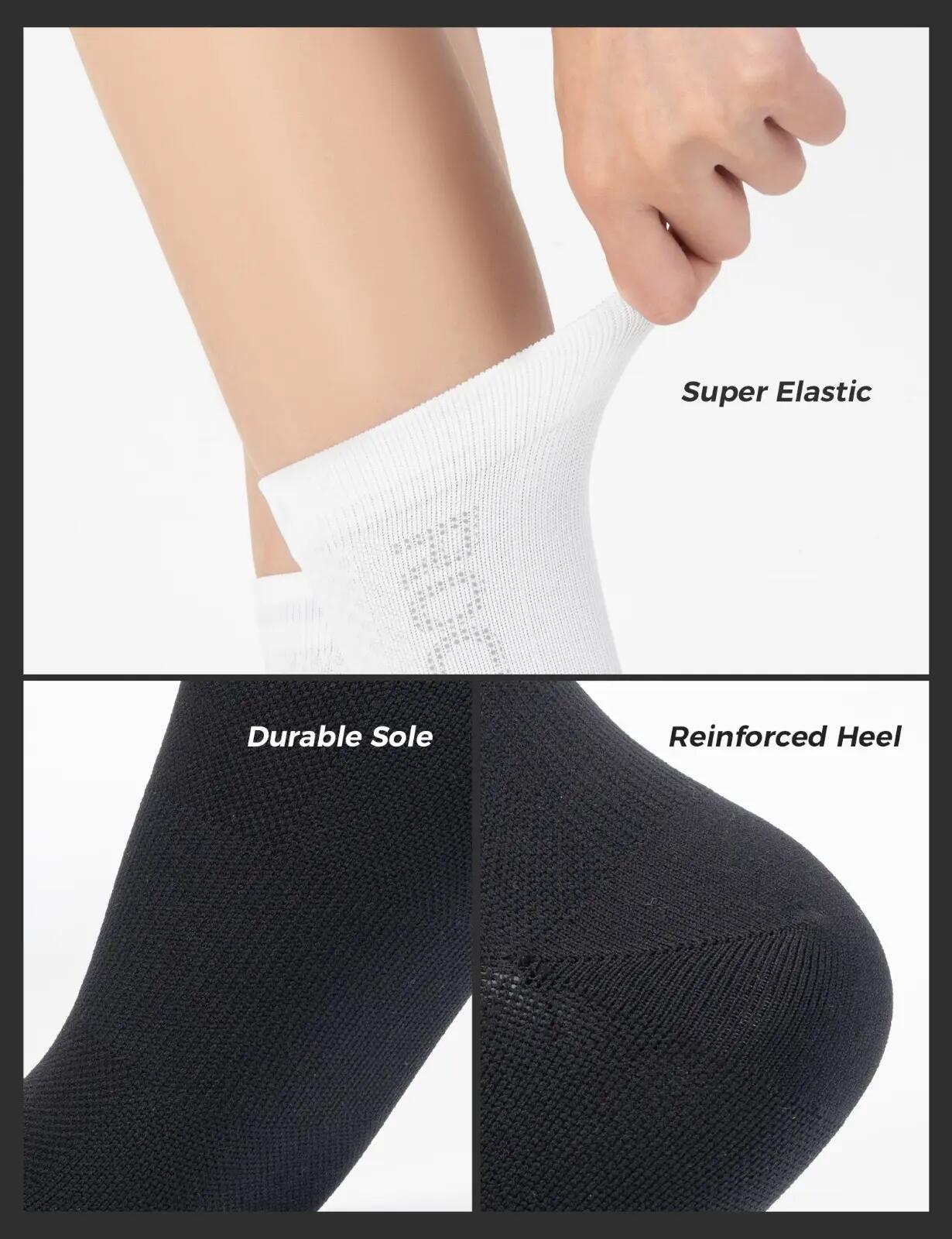 ROCKBROS Lot de 2 paires de chaussettes de vélo respirantes 8/8