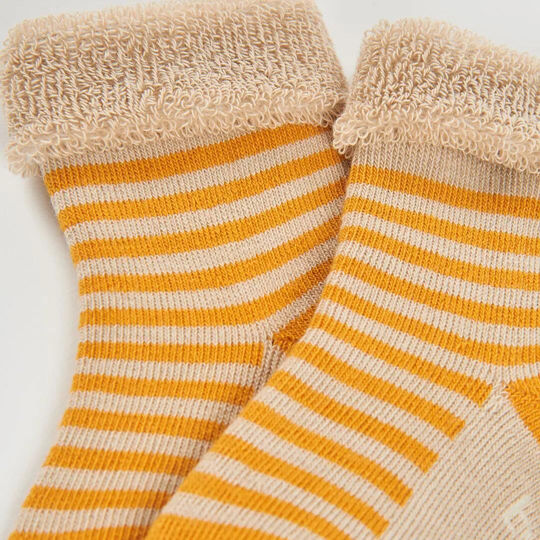 Pack calcetines bebé amarillo estampado de zorro 3/3