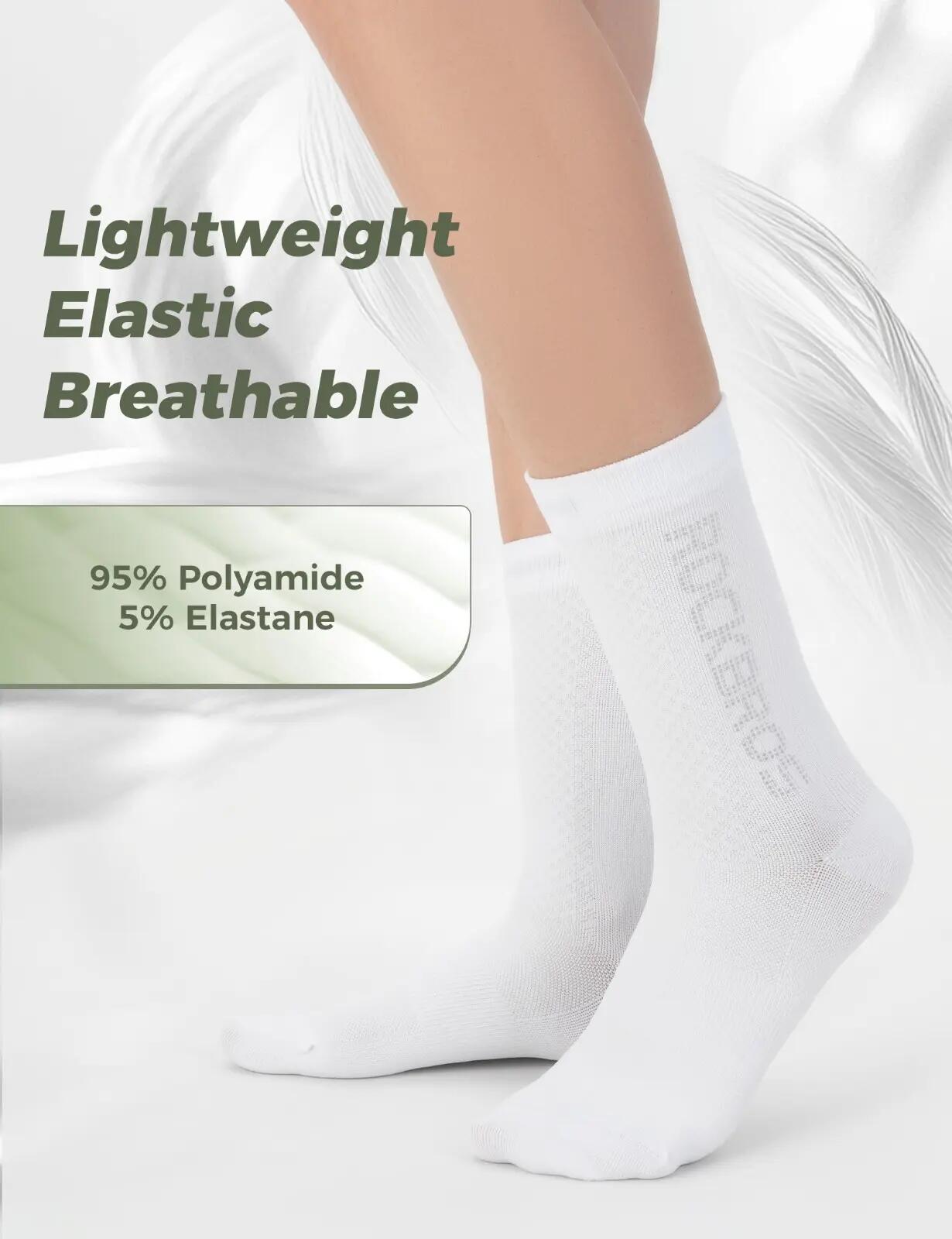 ROCKBROS Lot de 2 paires de chaussettes de vélo respirantes 3/8