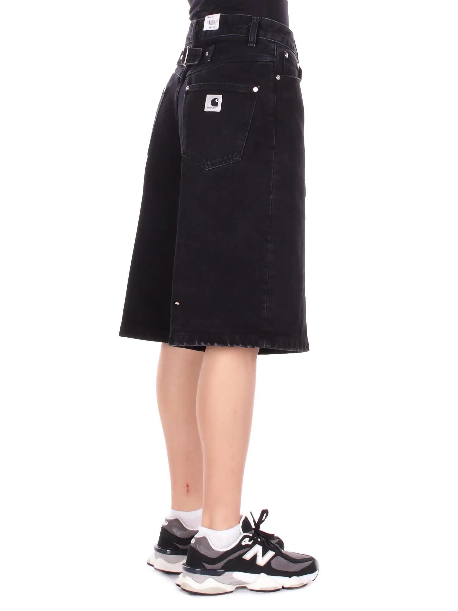 carhartt wip donna shorts i036598 8906 w' belmont short smith den black 5/5