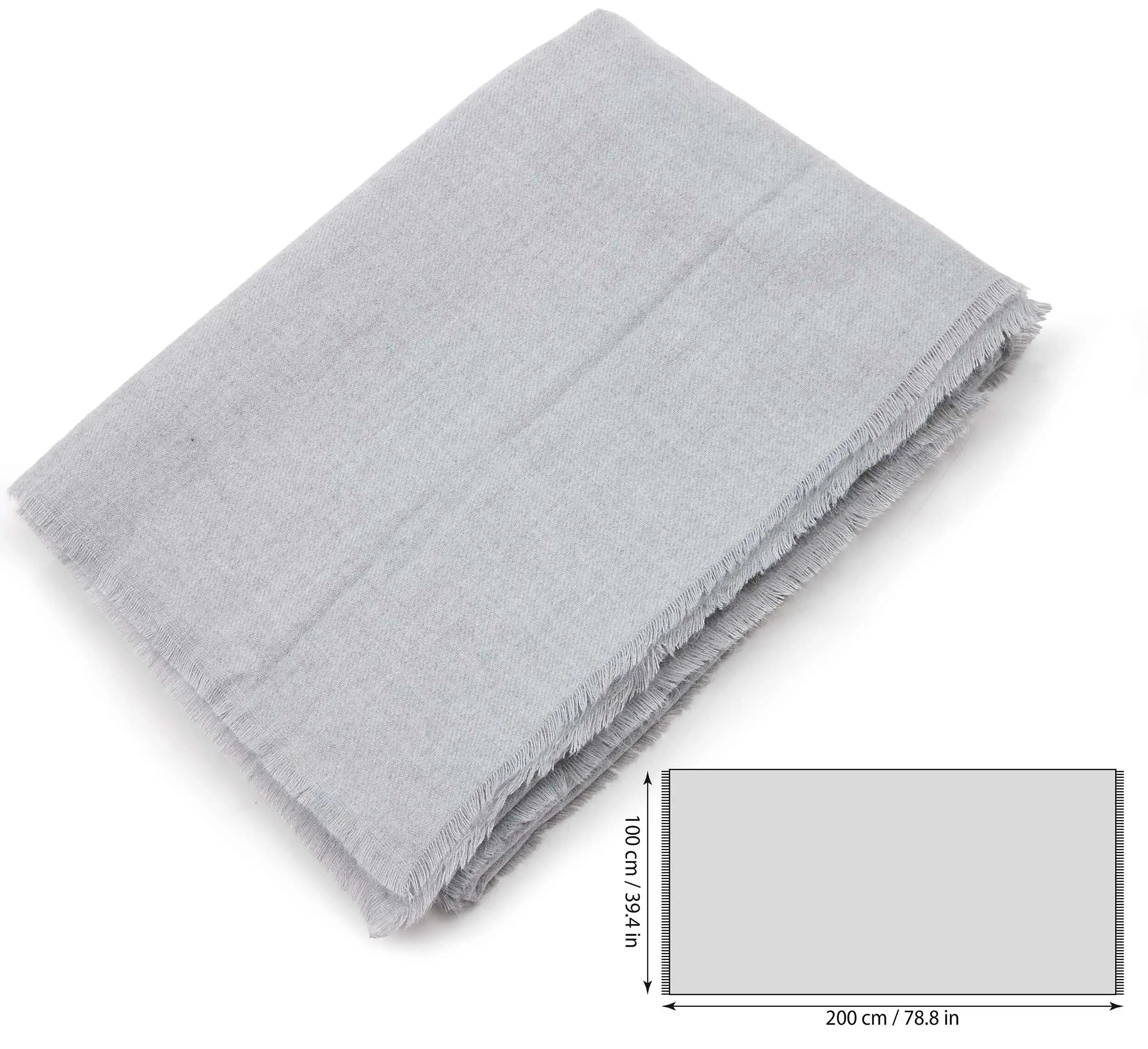 X2 Sciarpa Cashmirillo 100 x 200 cm - design tinta unita - Grigio 5/7
