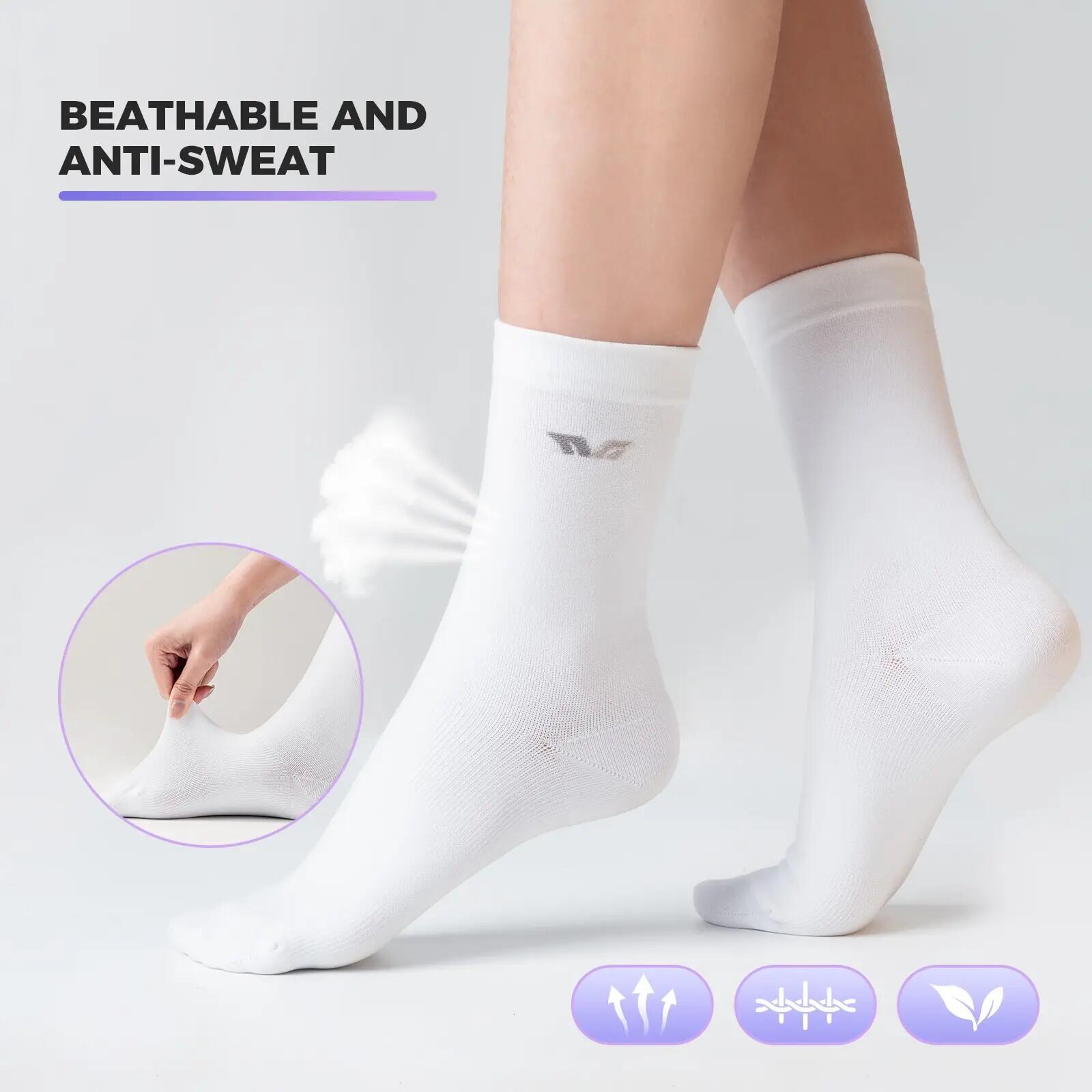 TVI Lot de 2 paires de chaussettes de vélo femme respirantes 3/6