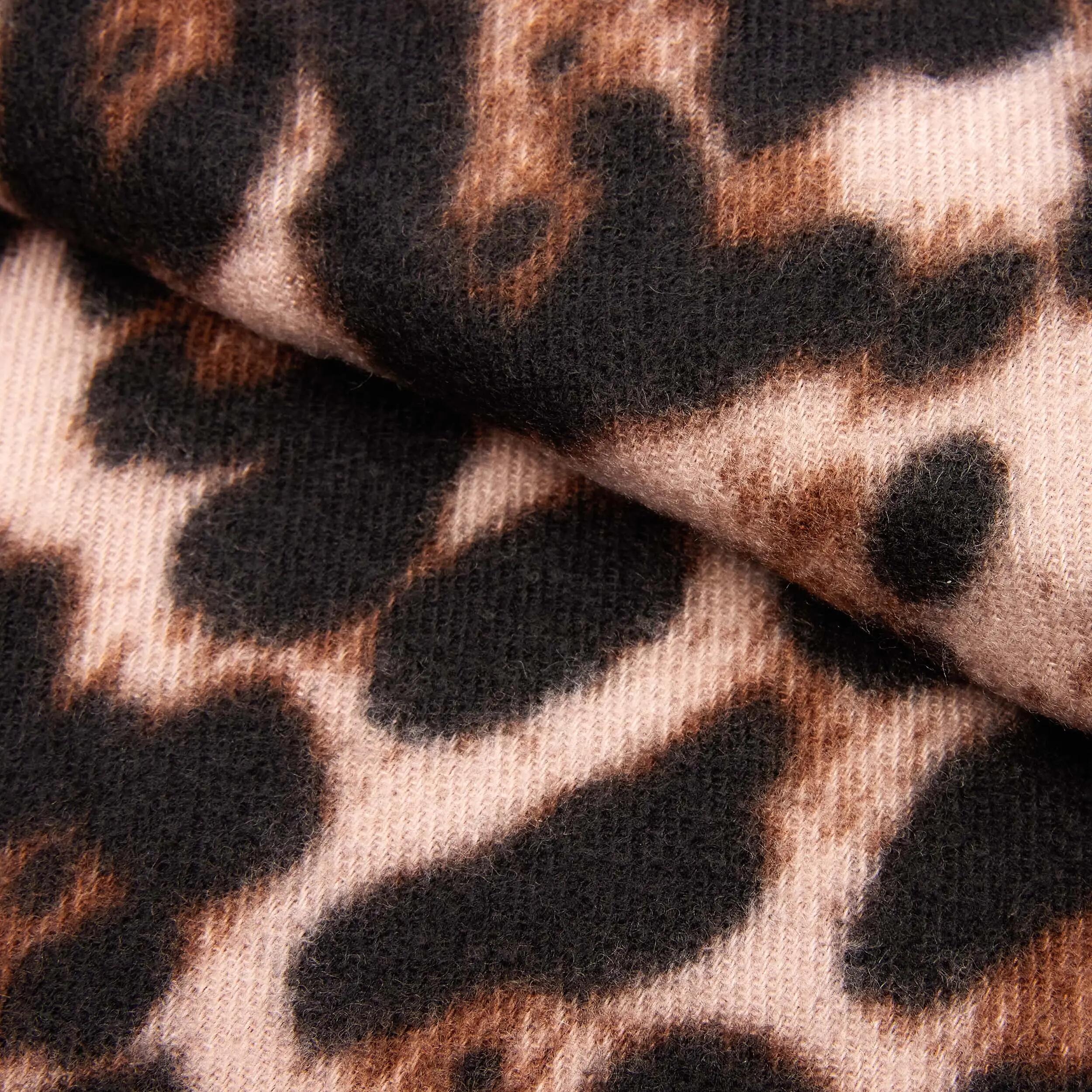 X2 Sciarpa Cashmirillo 70 x 200 cm - motivo leopardato - Beige e Nero 7/7