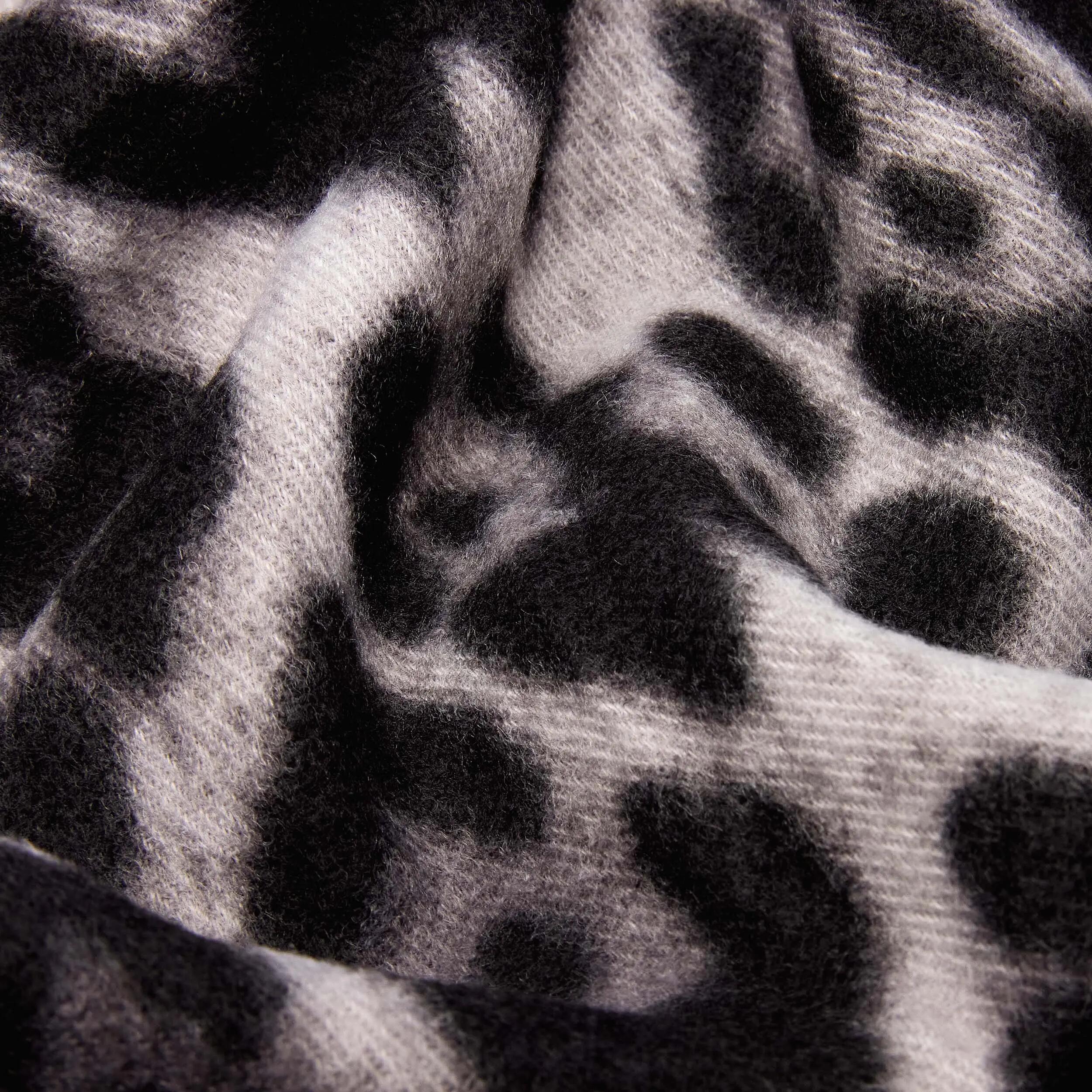 X2 Sciarpa Cashmirillo 70 x 200 cm - motivo leopardato - Grigio e Nero 6/7