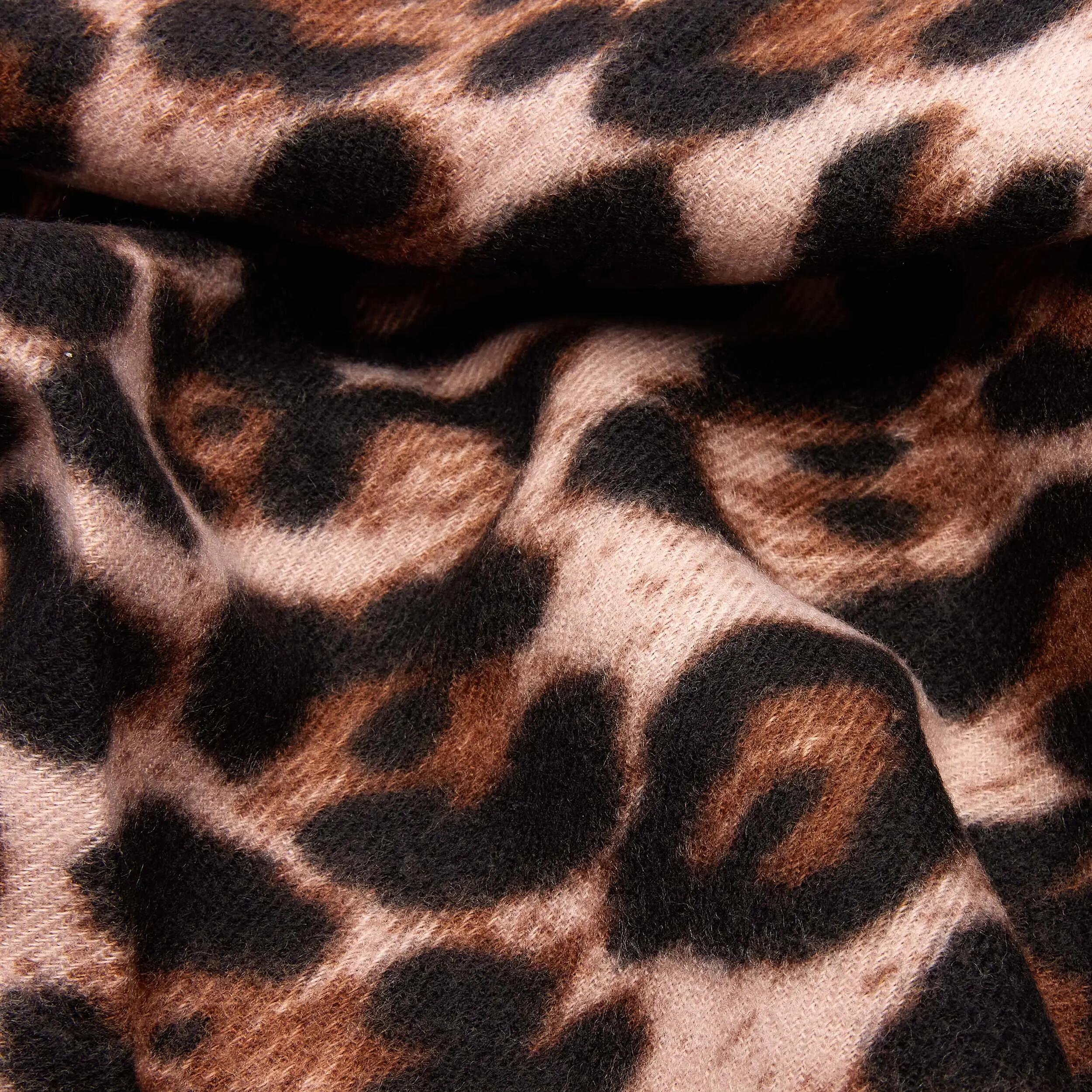 X2 Sciarpa Cashmirillo 70 x 200 cm - motivo leopardato - Beige e Nero 6/7