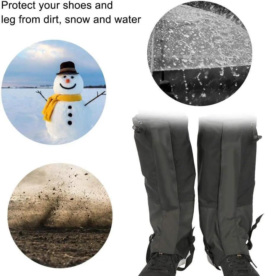 Protège-jambes réglables et imperméables pour raquettes à neige, randonnée, chas 5/5