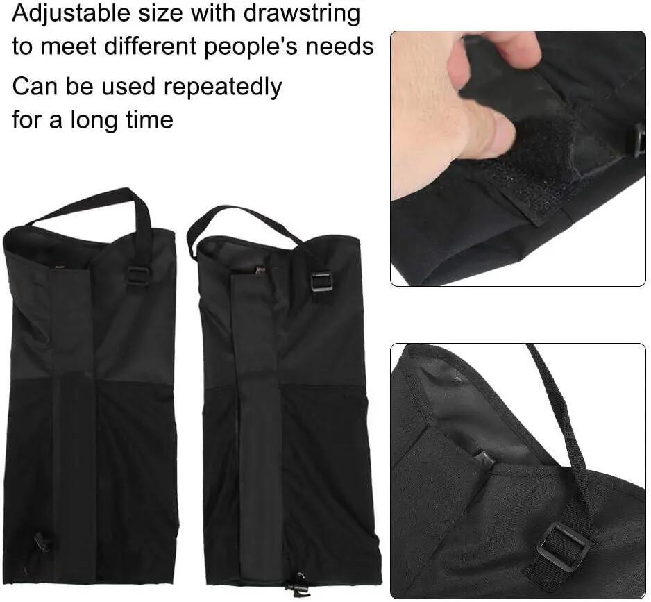 Protège-jambes réglables et imperméables pour raquettes à neige, randonnée, chas 3/5