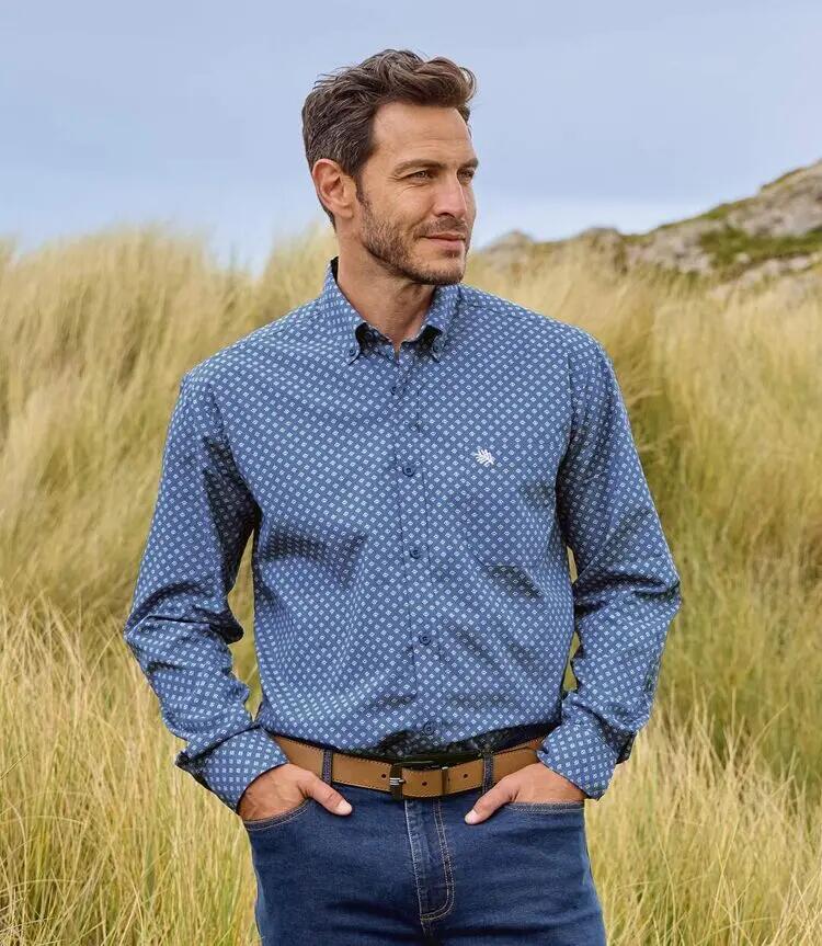 La Chemise en Popeline à Micromotifs 3/4