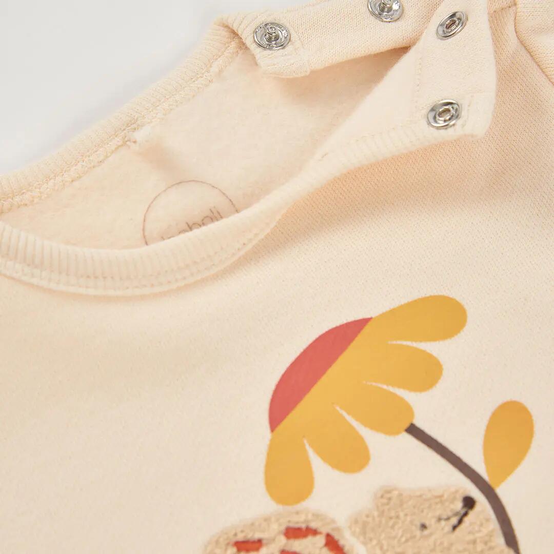 Conjunto punto bebé niña crudo bordado de ardilla 7/7