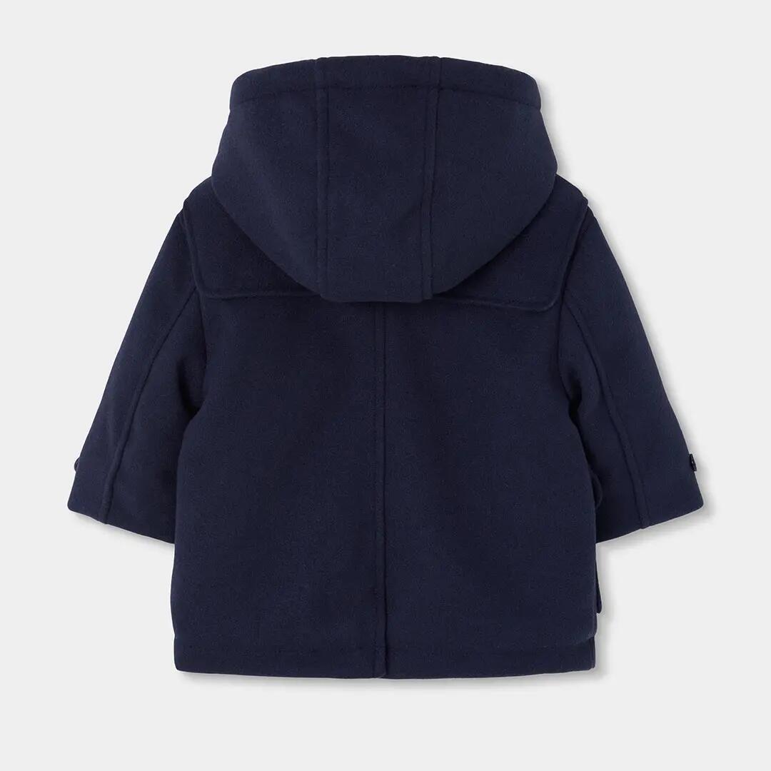 Trenka paño niño azul marino con capucha 2/4