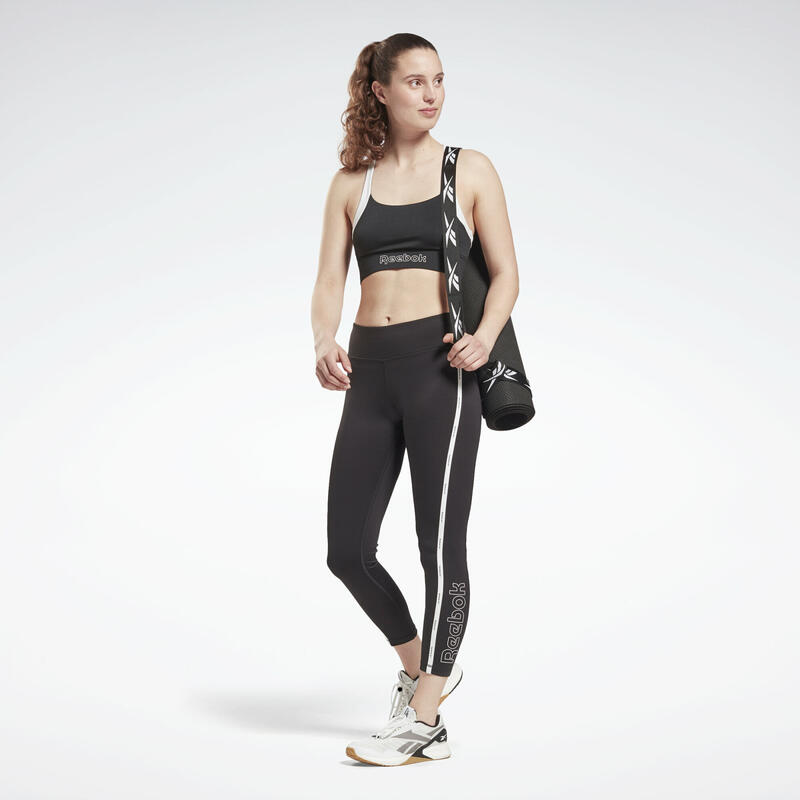 Sportleggings Reebok Piping, Fekete, Nők