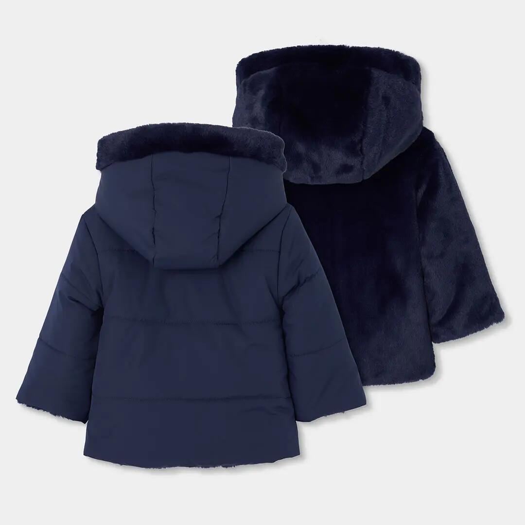Parka tejido técnico reversible niña azul marino 2/7