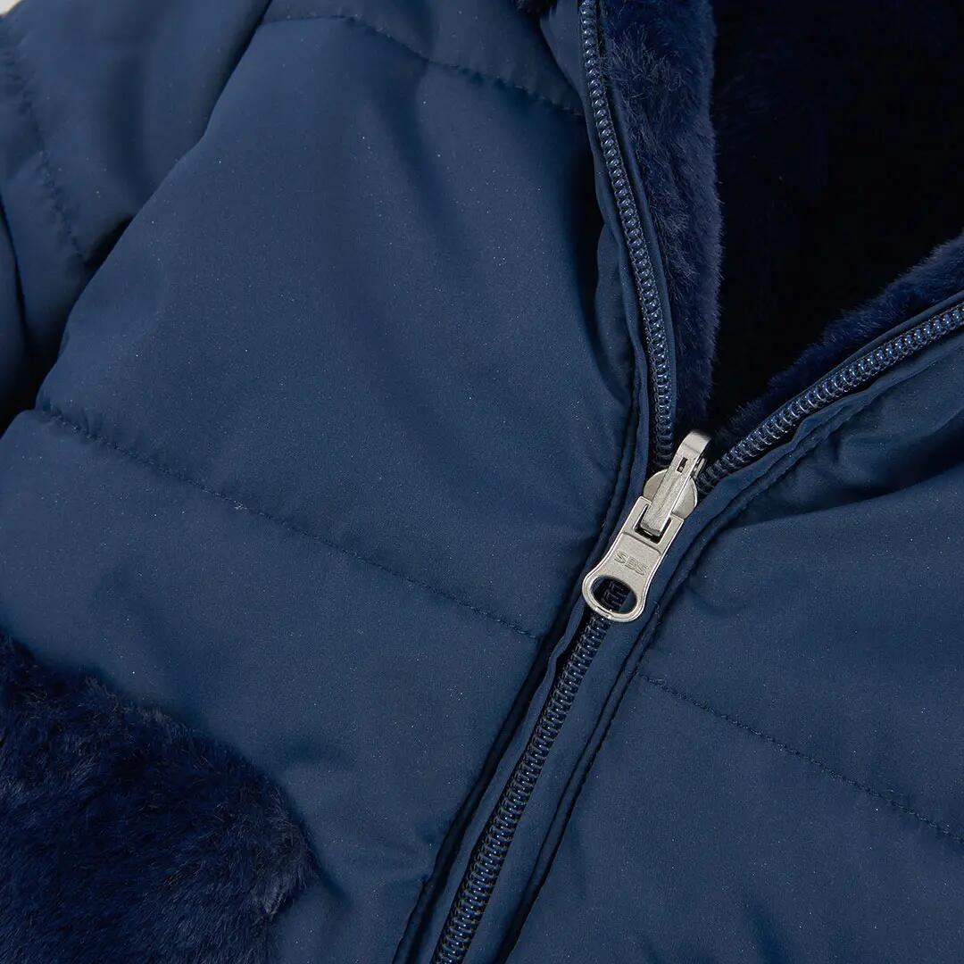 Parka tejido técnico reversible niña azul marino 7/7