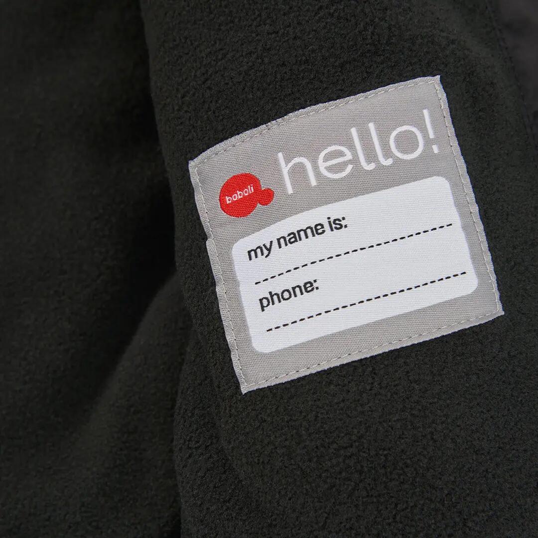 Parka tejido técnico niño negra con capucha 4/4
