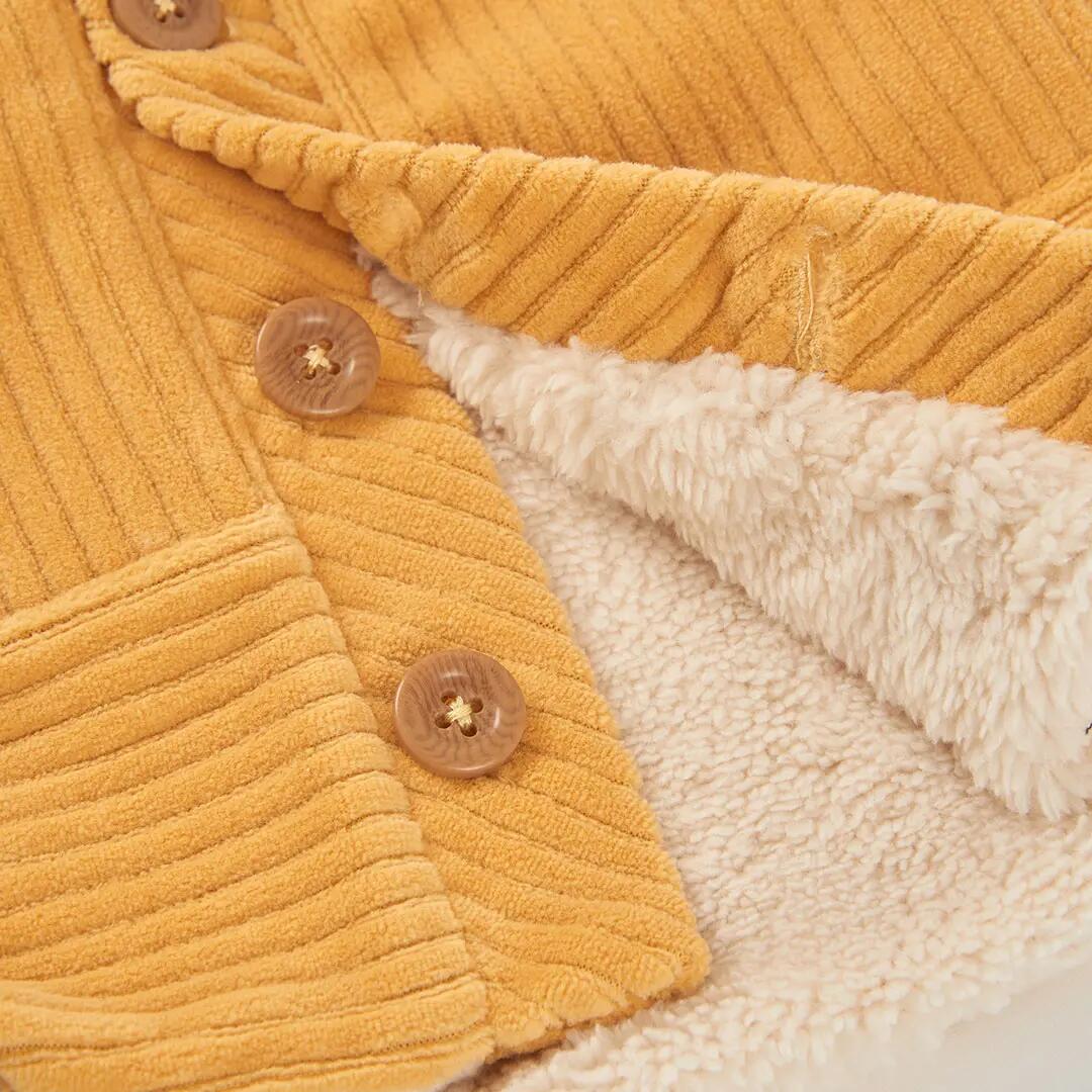 Chaqueta punto bebé amarilla con capucha 4/4