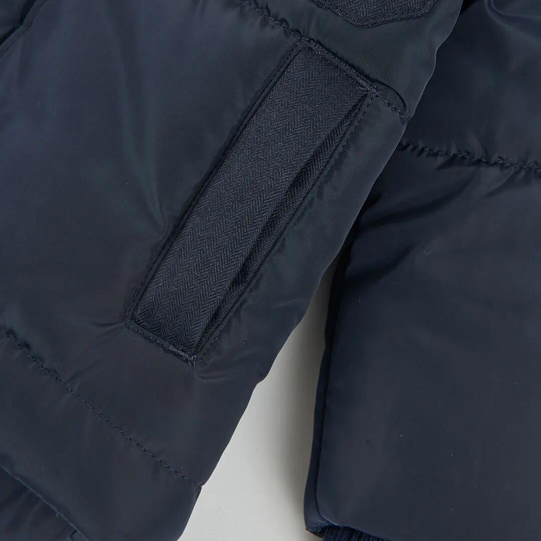 Parka tejido técnico niño azul marino con capucha 4/4