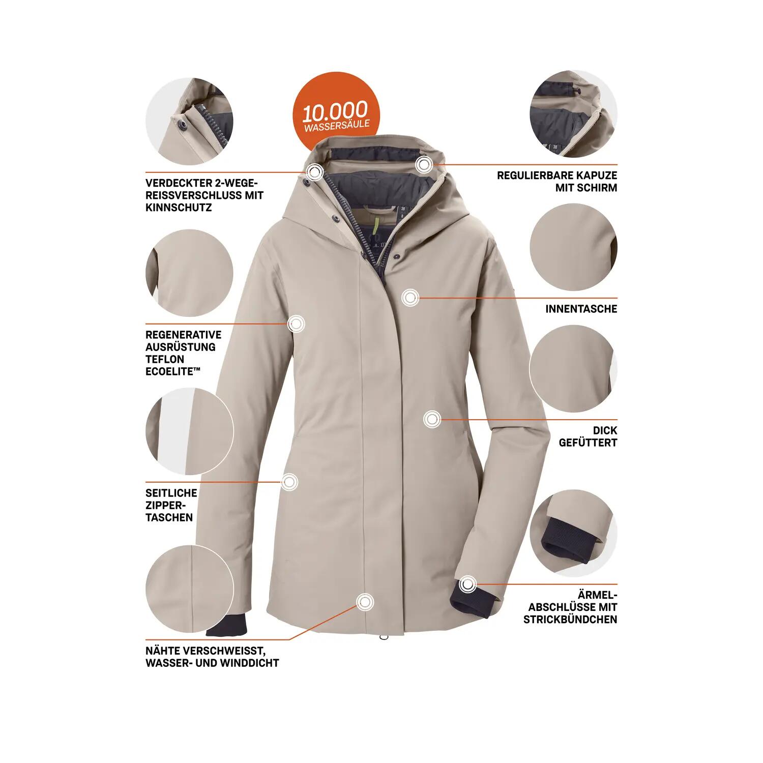 Damen Jacke Funktionsjacke mit Kapuze 5/6