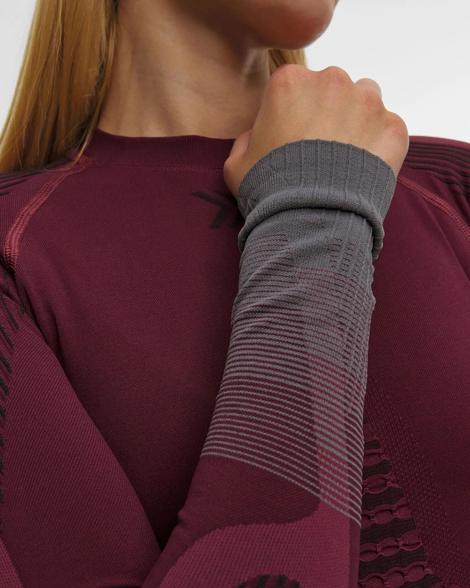 Koszulka damska X-Bionic Invent Graphics Shirt Ls Oxide Red/Black R021 5/5