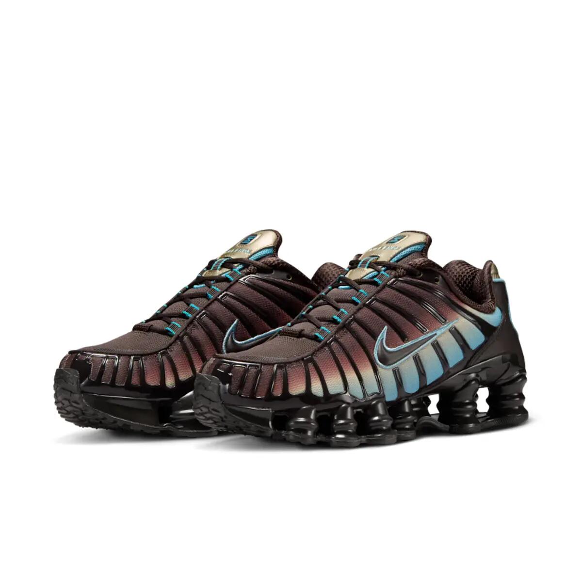Nike Shox Tl Velvet Brown Denim Turquoise 5/6