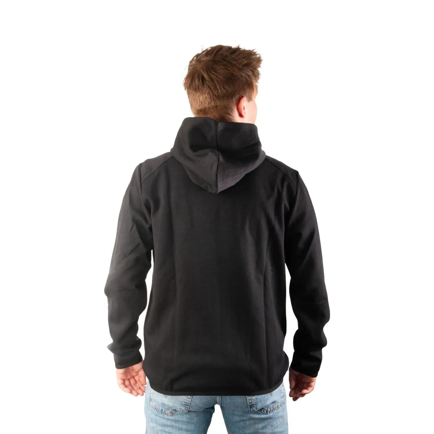 Sweat sport zippé à capuche homme en interlock et patch rubber Clyde 2/3