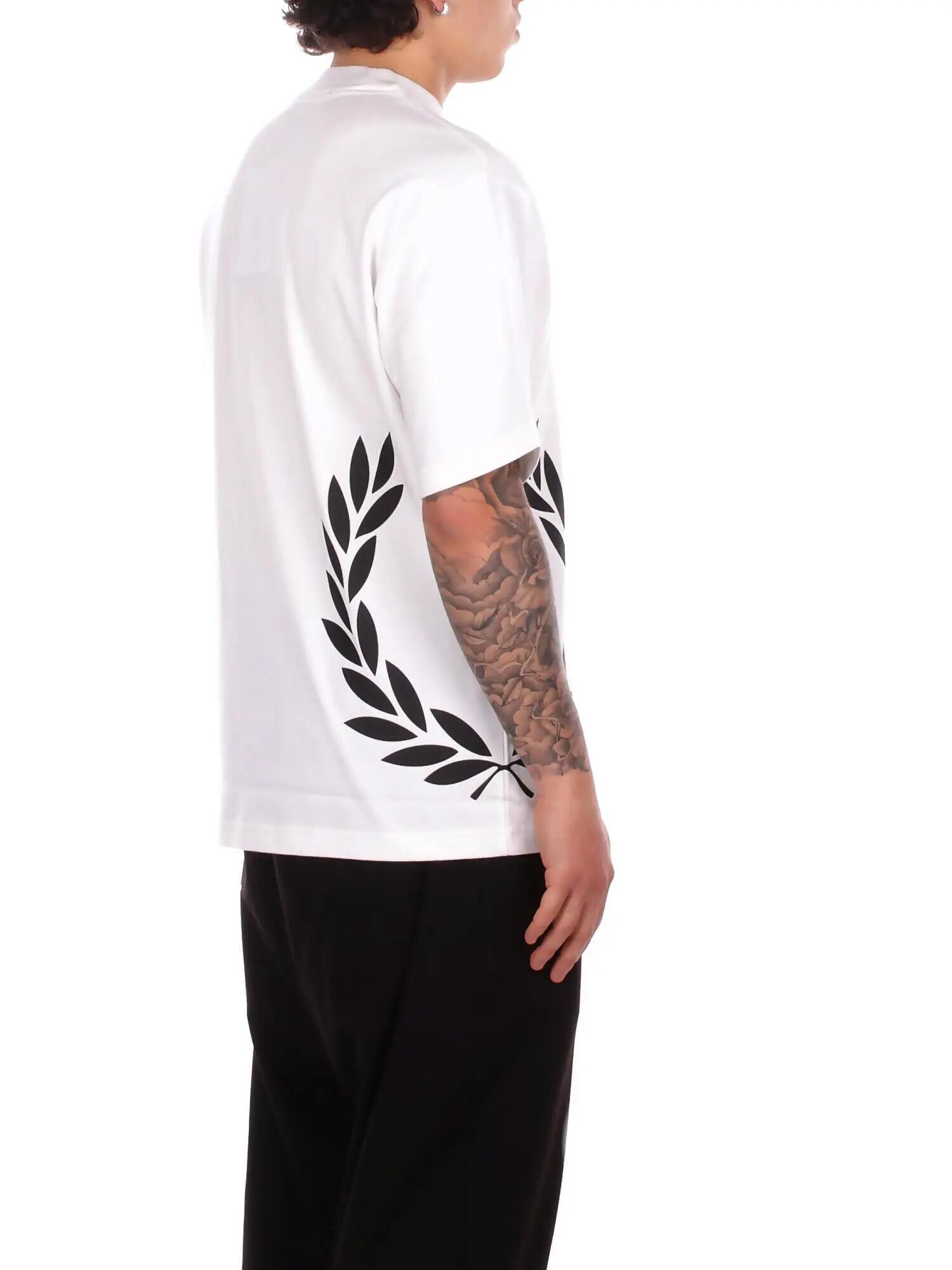 T-shirt Heren Fred Perry Wit 4/5