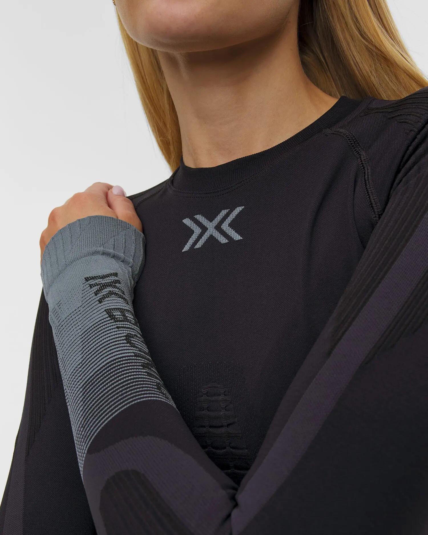 Koszulka damska X-Bionic Invent Graphics Shirt Ls Black/Dark Grey B175 4/5