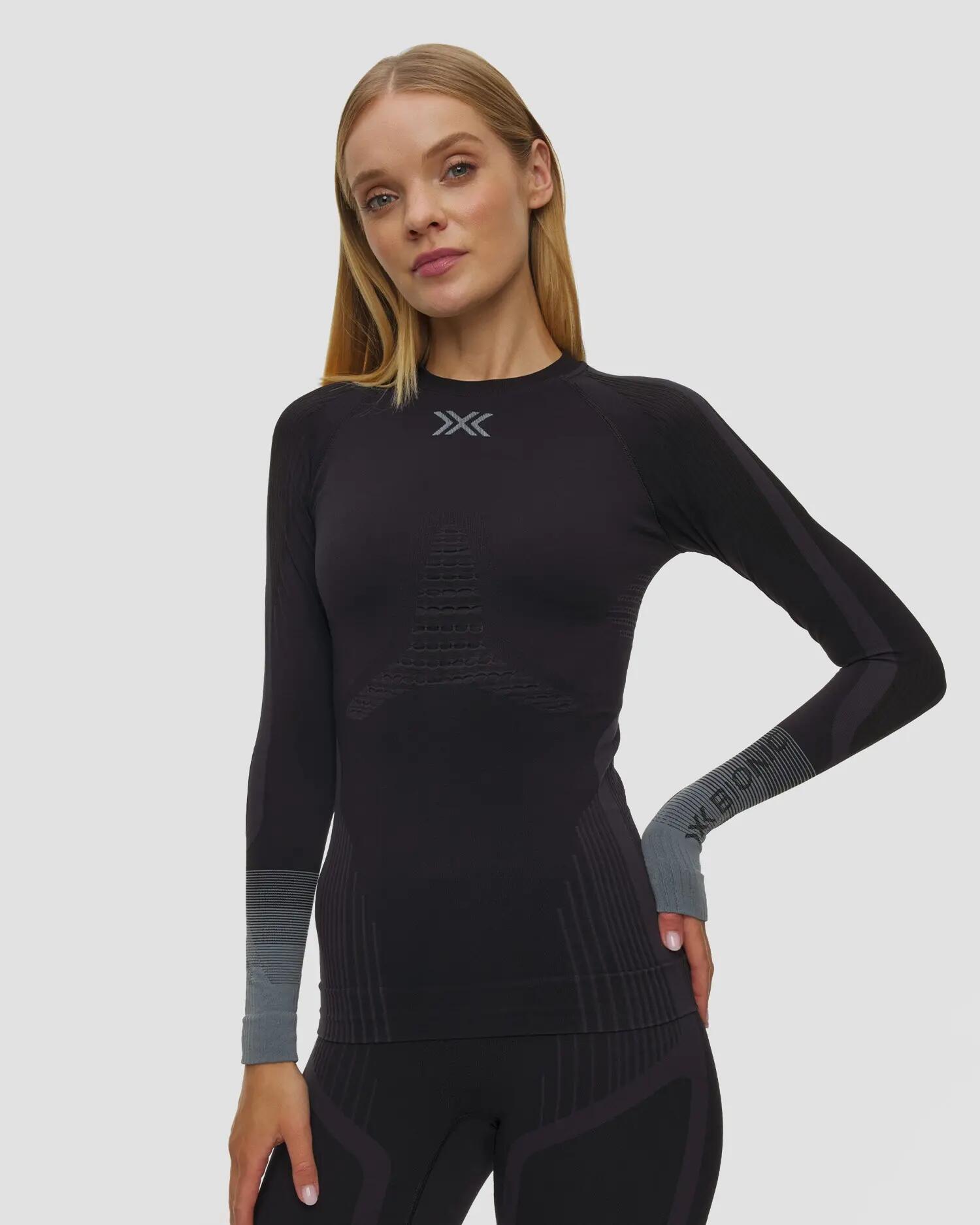 Koszulka damska X-Bionic Invent Graphics Shirt Ls Black/Dark Grey B175 2/5