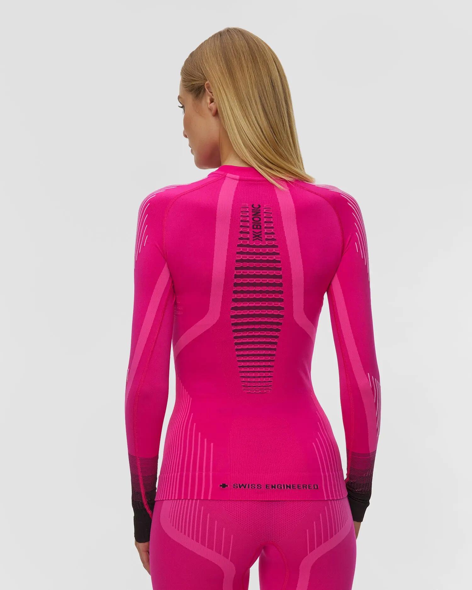 Koszulka damska X-Bionic Invent Graphics Shirt Ls Fluo Pink/White P400 3/6