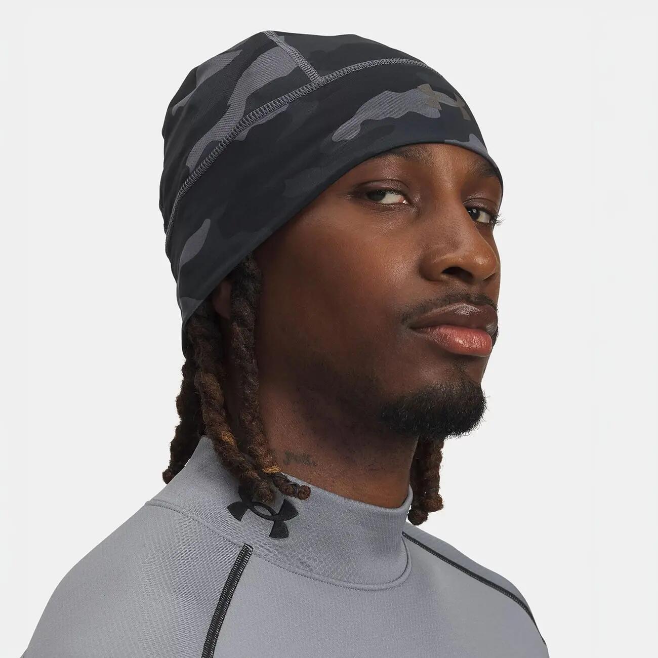 Gorro para hombre UA Velociti Storm gris y negro 2/3