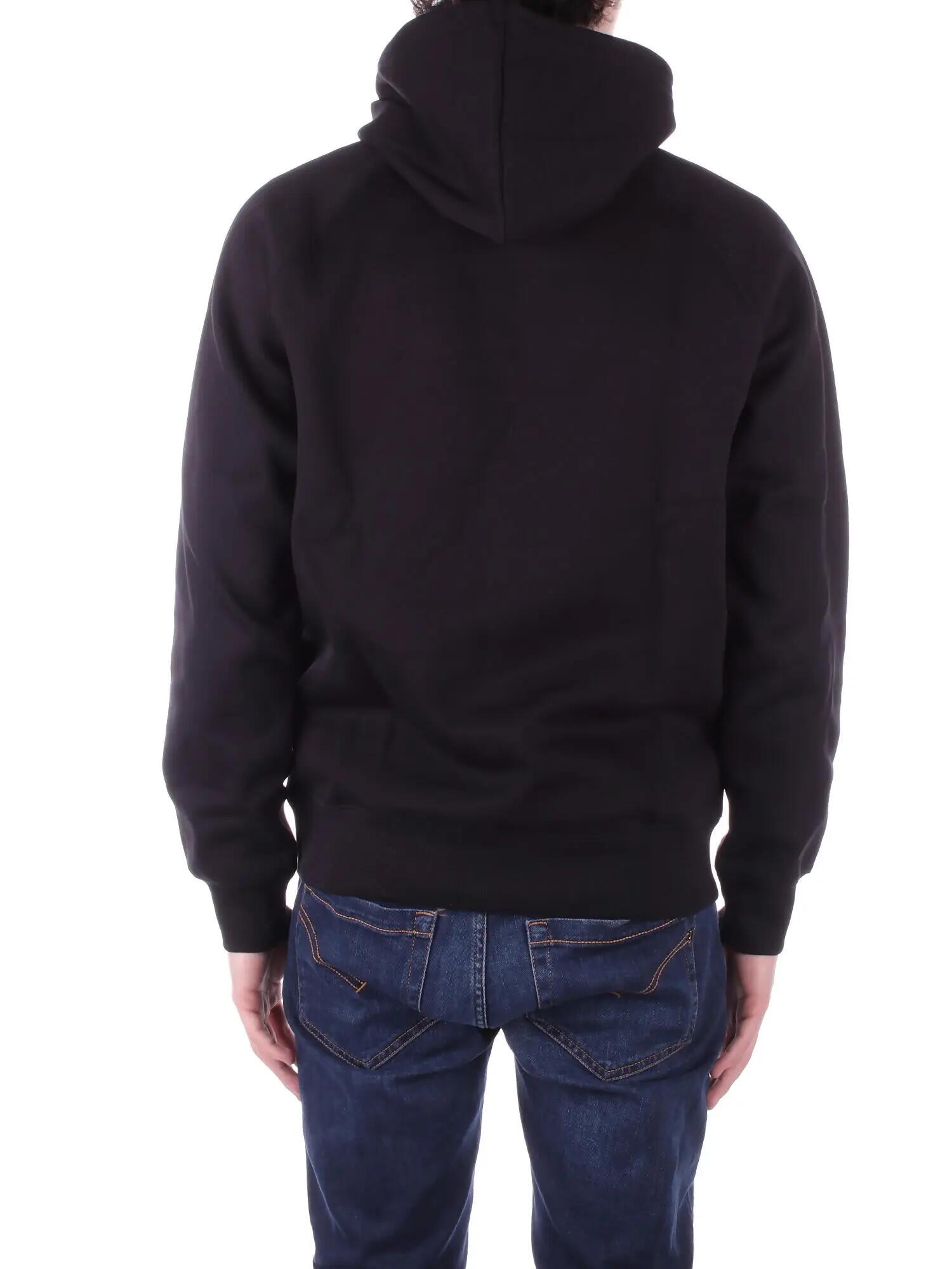 carhartt wip uomo felpa i033661 00f xx hooded chase sweatshirt black 4/5