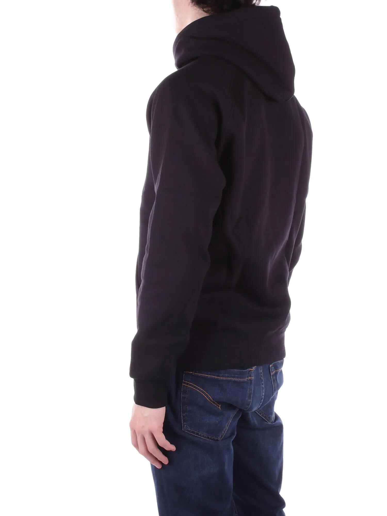 carhartt wip uomo felpa i033661 00f xx hooded chase sweatshirt black 3/5