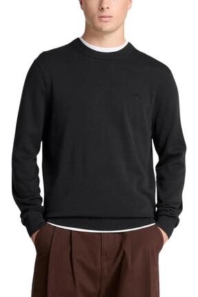 pull - lifestyle - homme - coton 100%, logo brodé - noir