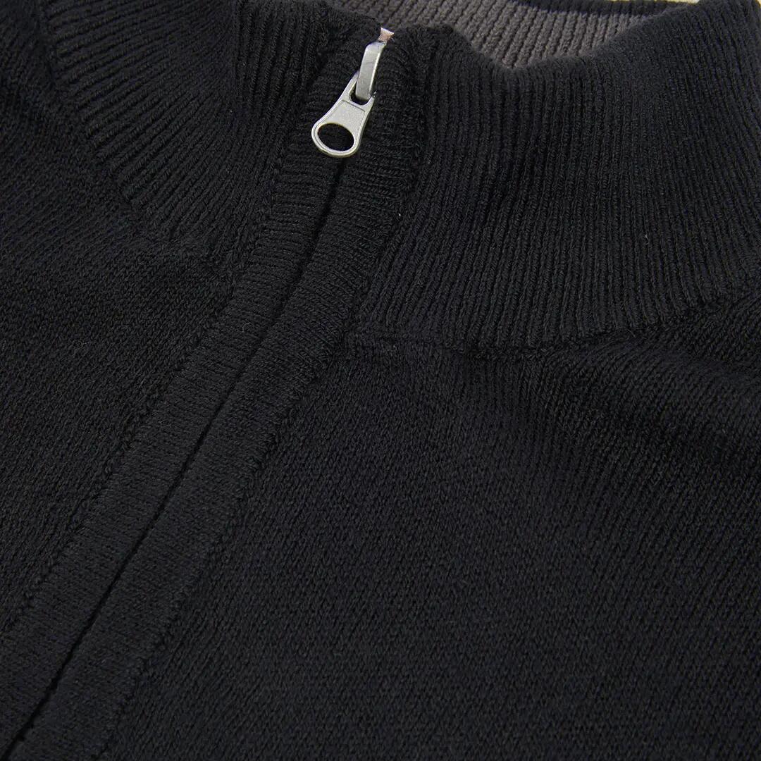 Jersey niño negro con cremallera 3/4