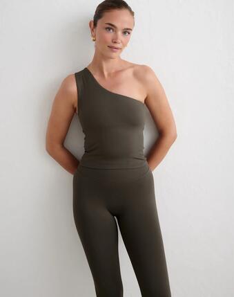 Femme Brassière Sport Sans Coutures Mono-bretelle Léger-Moyen Shape Chocolat