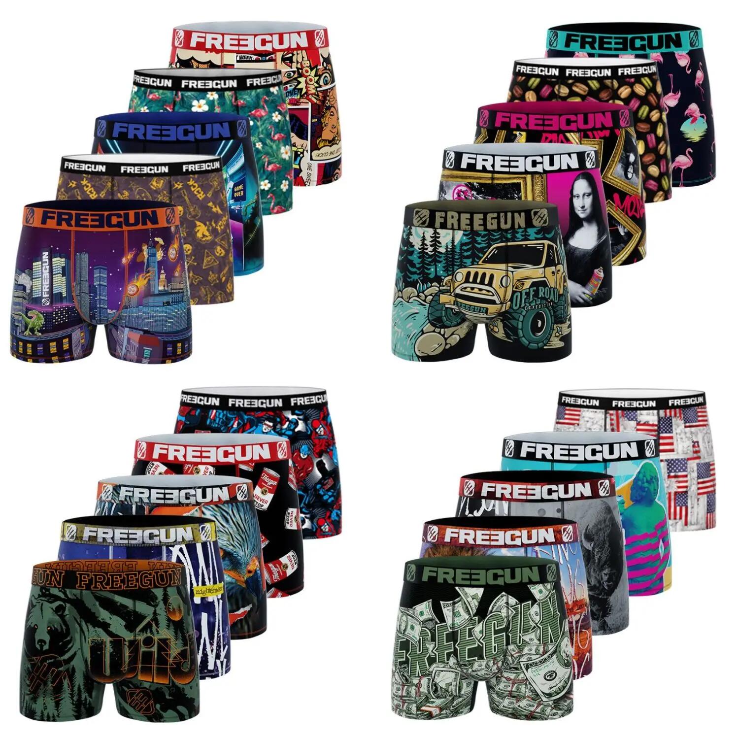 Pack Surprise de 5 Boxers microfibre homme 3/4