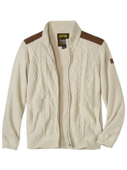 Le Gilet Tricot Doublé Polaire