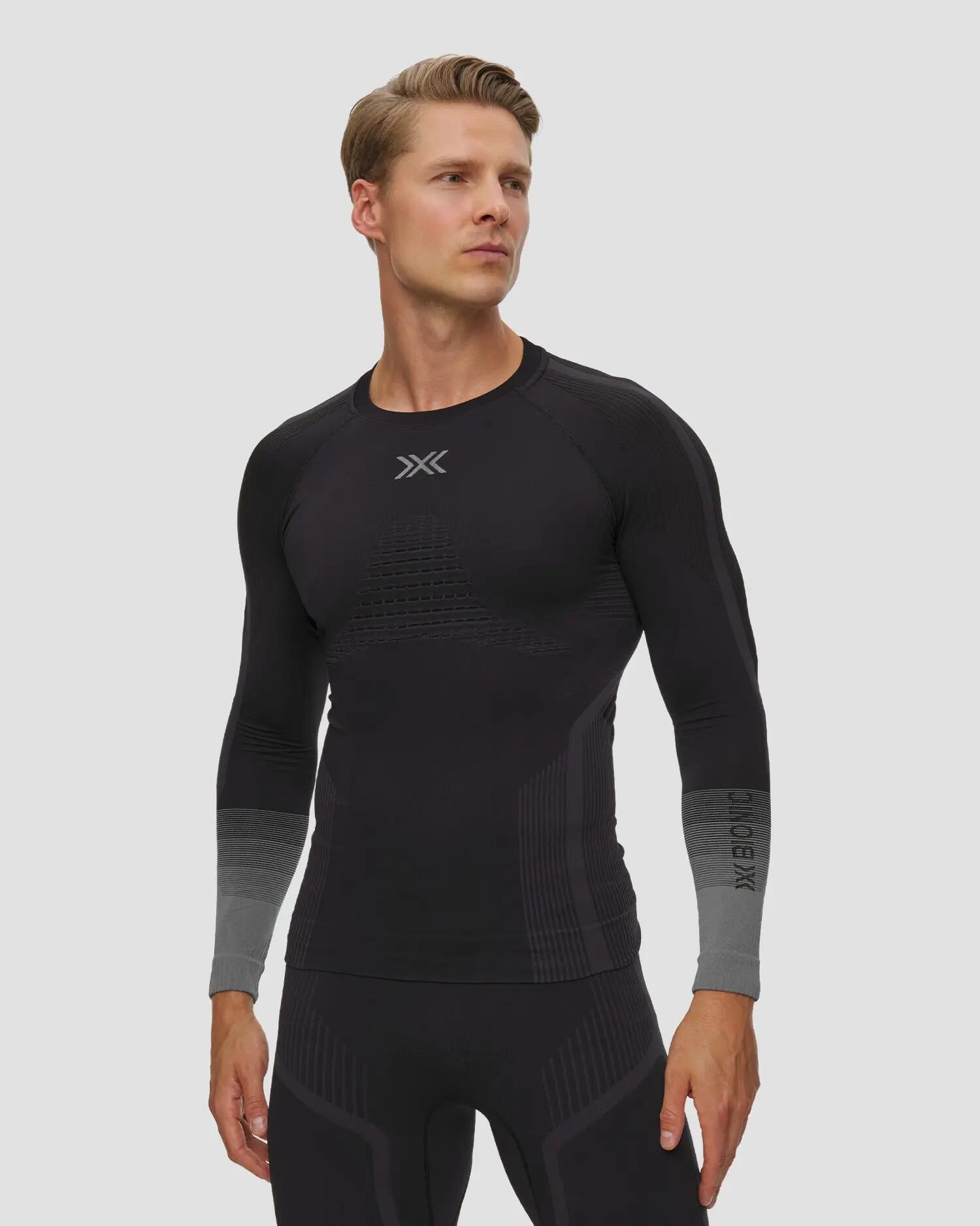 Koszulka męska X-Bionic Invent Graphics Shirt Ls Black/Dark Grey B175 2/6