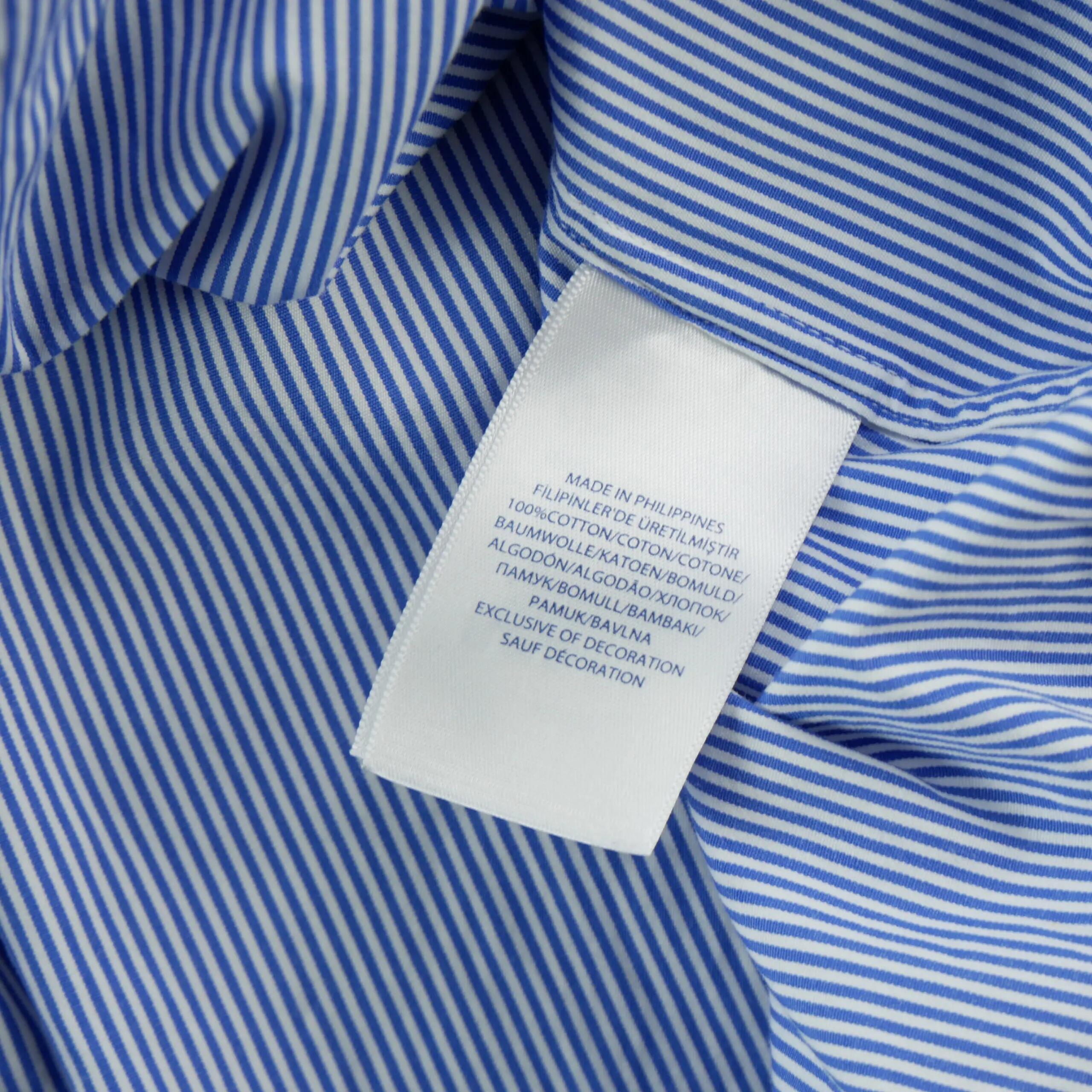 Segunda Vida - Camisa clásica hombre a rayas azul - Excelente 6/7
