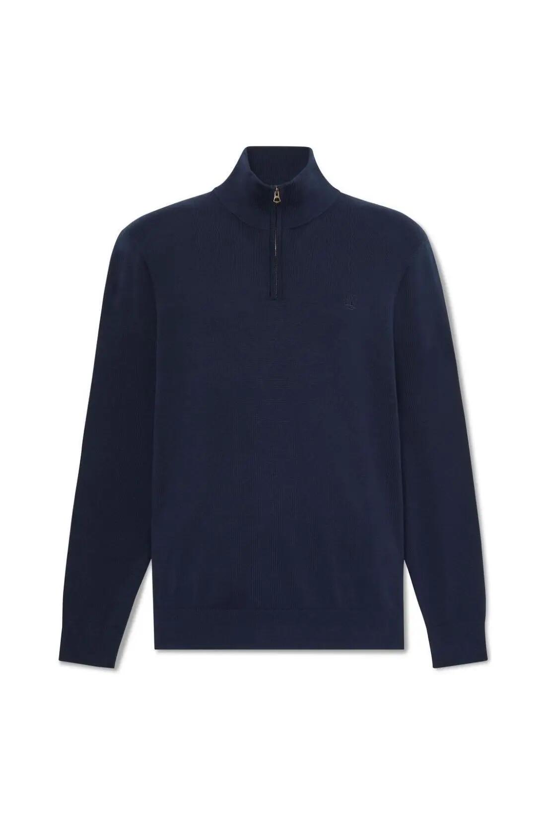 Jersey - lifestyle - Hombre - Mezza zip, 100% algodón - azul marino 4/4