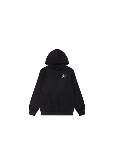 Sweat à capuche Fille Converse Noir 9CH974-023
