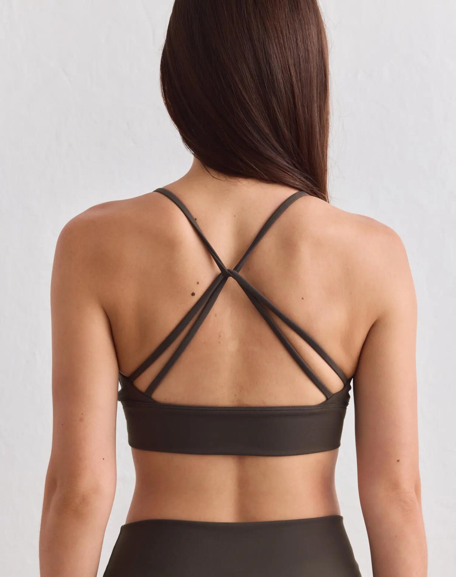Femme Brassière Maintien Léger Coques Amovibles Dos Croisé Sense Lierre Foncé 4/4