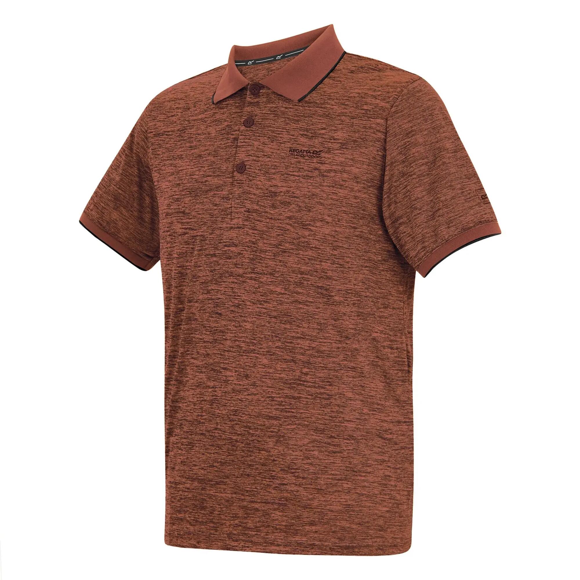 Polo Chiné Manches Courtes REMEX Homme (Rouge Orange) 4/6
