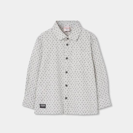 Chemise Oxford garçon imprimée manches longues