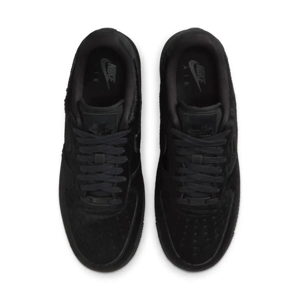 Nike Air Force 1 Low '07 Triple Black Pony Hair (Women's) 5/6