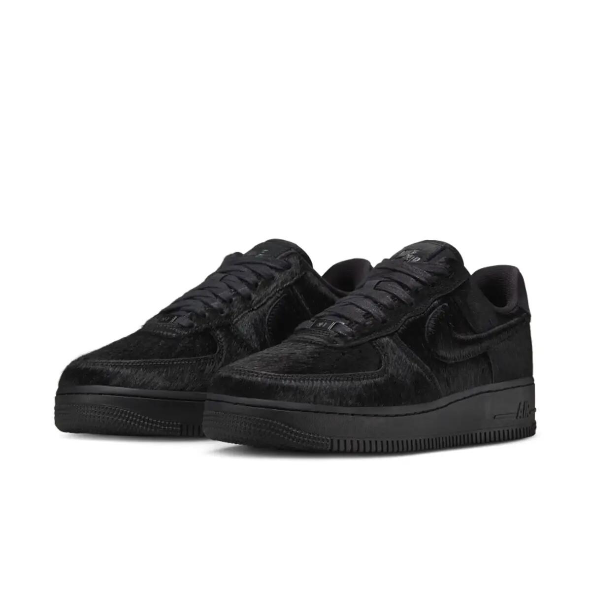 Nike Air Force 1 Low '07 Triple Black Pony Hair (Women's) 4/6