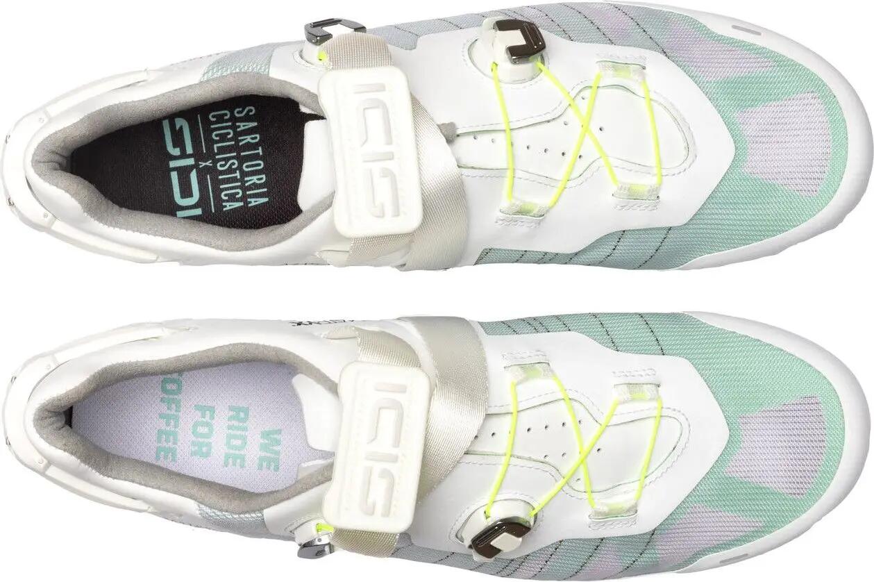 Sidi Laghee Sprinter 2 Rennradschuhe, Weiß/Grün 5/7