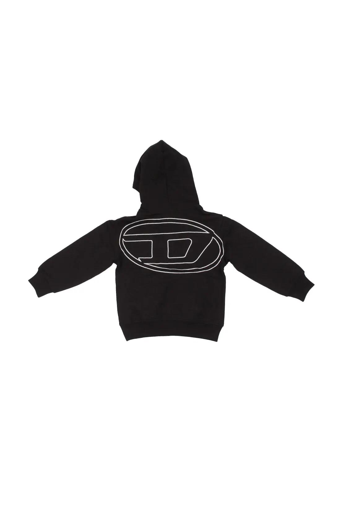 diesel bambino felpa j02275 0gycj k900 smacshoodmegovald over nero 2/2
