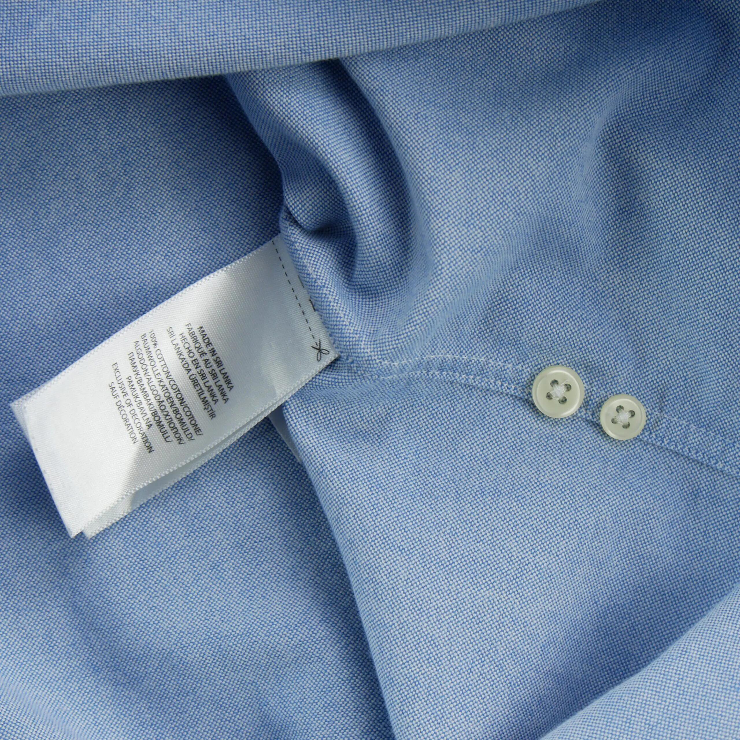 Segunda Vida - Camisas clásicas Hombre liso Azul claro - Excelente 7/7