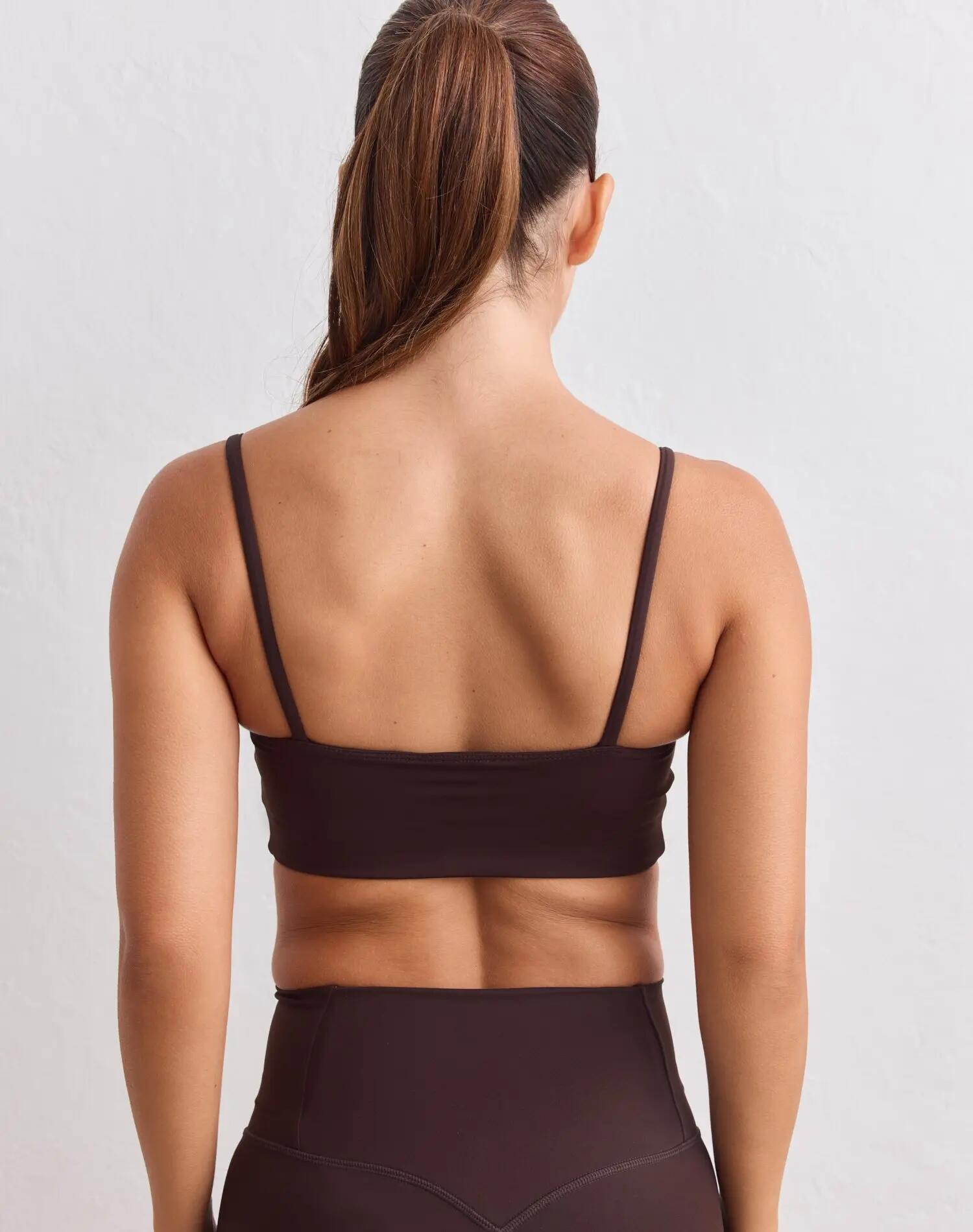 Femme Brassière à Bretelles Maintien Léger Sculptante Chocolat 2/5